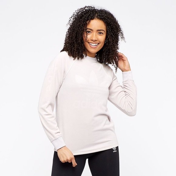 Adidas OG Velvet Long Sleeve Crewneck Top - Picture 2 of 13